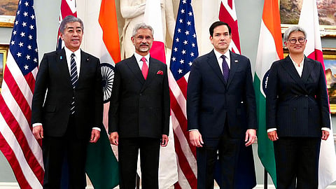 US Secretary of State Marco Rubio, Australian Foreign Minister Penny Wong and Japanese Foreign Minister Toshimitsu Motegi, with External Affairs Minister S Jaishankar presiding over it. 