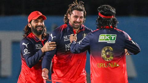 RCB players celebrating 