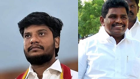 Minister Ramesh (L)  and MLA Anitha R Radhakrishnan (R)
