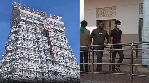 HR&CE Minister S Ramesh in a surprise inspection to temple