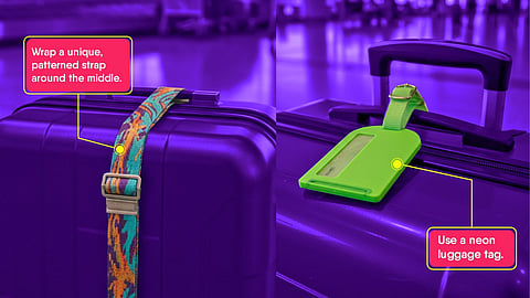 Airports Authority of India (AAI) has advised passengers to identify their suitcases by tying coloured ribbons 