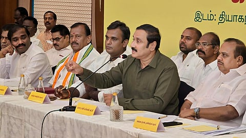 PMK president Anbumani Ramadoss at the all-party meeting conducted in Chennai on Friday