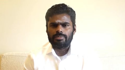  K Annamalai addressed the public through video conferencing on Friday