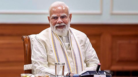 Prime Minister Narendra Modi chairs a meeting with the members of the Economic Advisory Council (EAC) to the prime minister, in New Delhi