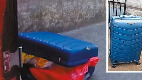 Photo of the suitcase in which the male torso was discovered