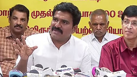 Minister for Electricity Resources R Nirmalkumar 