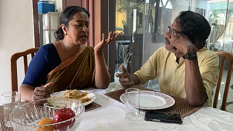 Radhika sarathkumar with Bharathiraja
