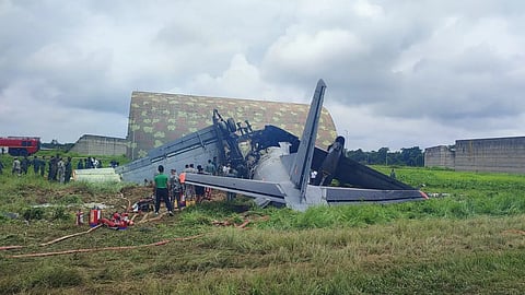 The incident occurred while the aircraft was landing at the IAF's airbase in the Rowriah area