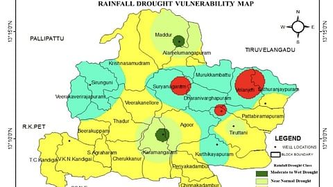 Tiruttani drought Map