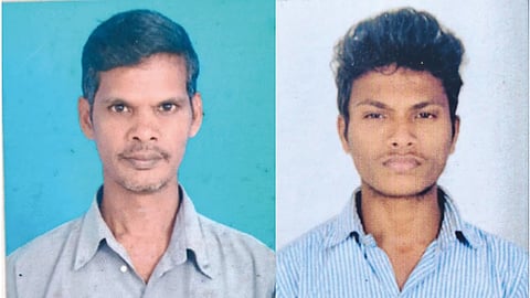 Amulraj (47), son Joseph (21)