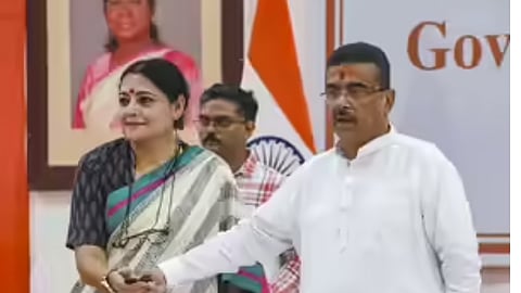 West Bengal Chief Minister Suvendu Adhikari ,Cabinet Minister Agnimitra Paul
