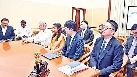 Senior officials of HD Hyundai met Chief Minister Vijay at the Secretariat