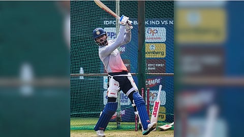 Virat Kohli during a practise session