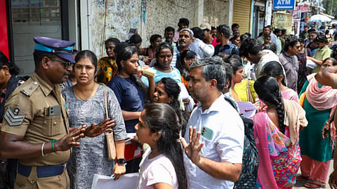 Candidates attending NEET-UG 2026 re-test
