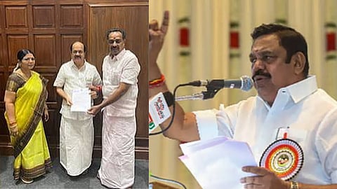 (L- R)  MR Vijayabhaskar and  Edappadi K Palaniswami 