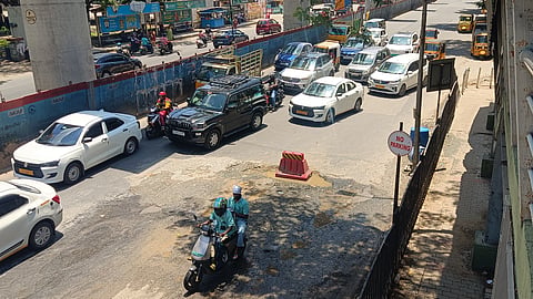 Potholes opposite to Anna Nagar West MTC bus depo