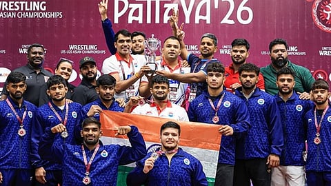 India finishes with 20 medals including 4 gold at the U-20 Asian Wrestling Championships. 