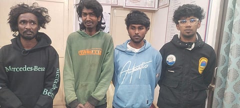Four persons, including two college students, were arrested by the Ooty police