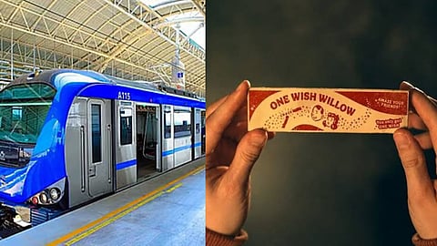 (L) Chennai Metro Rail, (R) One Wish Willow