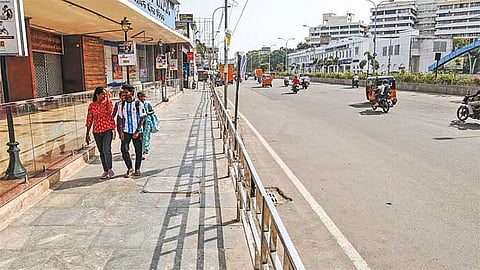 Chennai has been ranked fourth among major Indian cities for the quality and continuity of its footpaths
