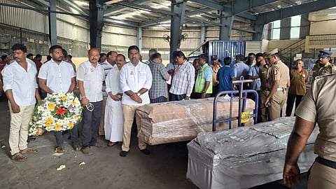 Mortal remains of 10 Tamil Nadu people killed in Vietnam boat tragedy arrive in Chennai