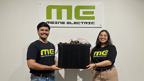 (L-R) Priyansh Mohan, Co-founder and CEO, Stuti Kakkar, Co-founder and COO, Meine Electric  