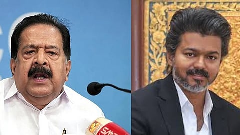 Kerala Home Minister Ramesh Chennithala and Tamil Nadu CM Vijay