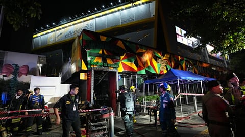 The aftermath of a Bangkok music bar fire in photos