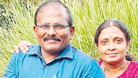 (L-R) Thanga Mariappan (59), Latha (54).
