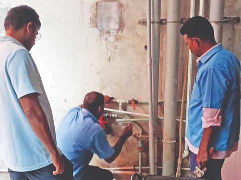 Metro Water workers inspecting pipelines