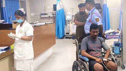 Passenger at the hospital
