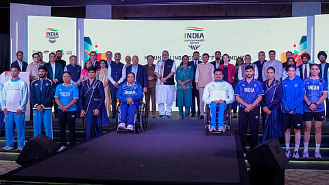 Kit unveiling and send-off ceremony for Team India hosted by the Indian Olympic Association (IOA) ahead of the Commonwealth Games 2026, in New Delhi