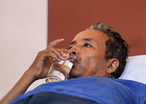 New Delhi: Climate activist Sonam Wangchuk during a protest by Cockroach Janata Party (CJP) demanding Union Education Minister Dharmendra Pradhan's resignation over alleged irregularities in the NEET examination, at Jantar Mantar, in New Delhi, Tuesday, July 14, 2026. Wangchuk has been on an indefinite hunger strike for 17 days