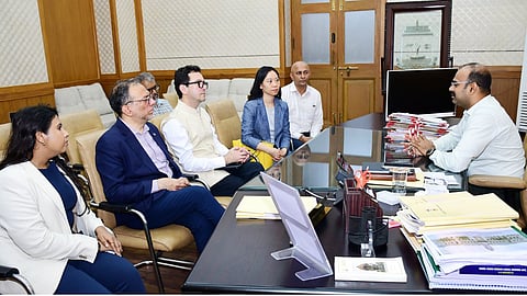 GCC Commissioner GS Sameeran discussing with the World Bank delegates on improving sustainability and infrastructure in Chennai.