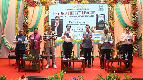 Southern Railway general manager RN Singh releases his book, Beyond the Ivy League at Dr BR Ambedkar Arangam in the Integral Coach Factory (ICF), in Chennai.