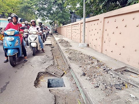 GN Chetty Road no barricade