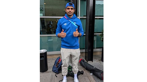 India's Neeraj Chopra ahead of the marquee men's javelin event at the Commonwealth Games 2026, in Glasgow, Scotland, Sunday, July 26, 2026