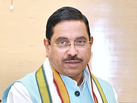 Newly appointed Union education minister Prahlad Joshi 