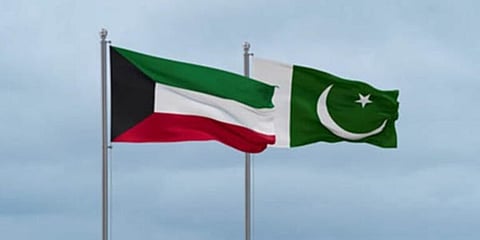 Kuwait and Pakistan flag