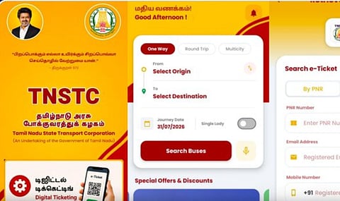 Tamil Nadu State Transport Corporation's (TNSTC) mobile application 