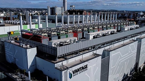 A data centre is pictured in Frankfurt, Germany.