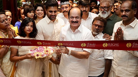 JCD Prabhakar inaugurated the new Regal Jewellers showroom in T. Nagar, Chennai