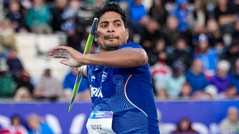 India's Rohit Yadav makes an attempt during the men's javelin throw final at the Commonwealth Games 2026,