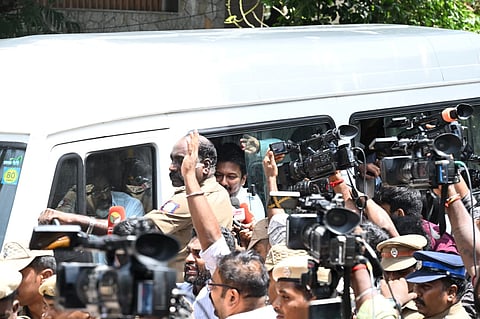 Leader of Opposition Udhayanidhi Stalin secured by Police from his Neelankarai residence