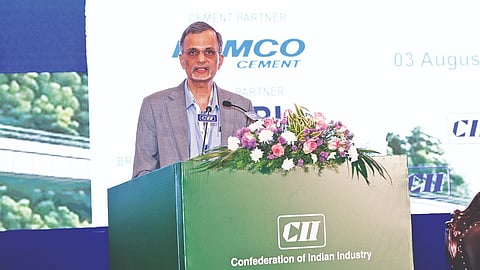 Chief Economic Advisor V Anantha Nageswaran addressing the summit at the Confederation of Indian Industry in Chennai.