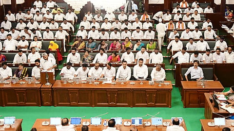 Tamil Nadu Finance Minister N Marie Wilson presents the state government's maiden budget in the Assembly.