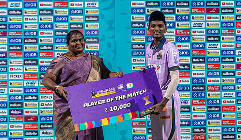 Sachin B was awarded Player of The Match for his match winning performance