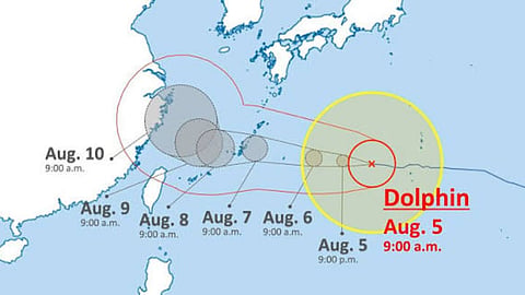 Typhoon Dolphin to Approach Okinawa Island
