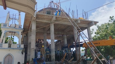 Chruch roof falls in Thoothukudi