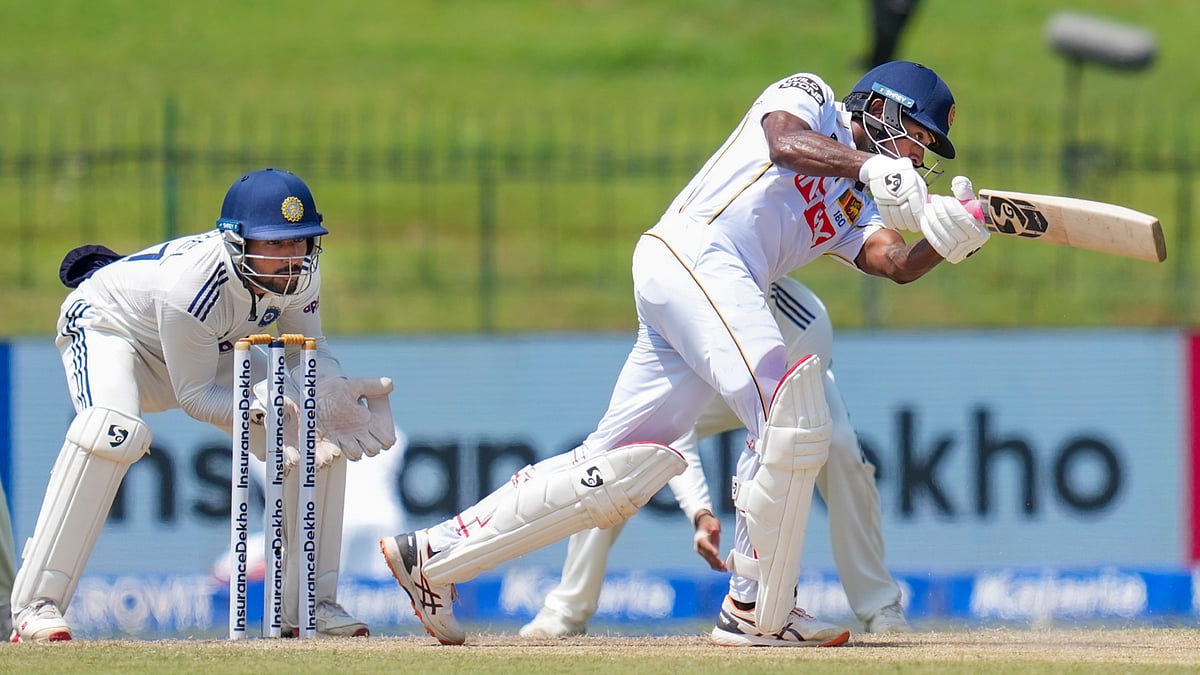 Image accompanying dtnext.in coverage of the India vs Sri Lanka Test match.